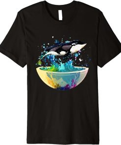 Orca Whale in Fish Bowl Orca in Aquarium Free The Orcas Premium T-Shirt