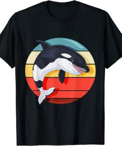 Orca Killer Whale Family Vintage Orcas Art T-Shirt