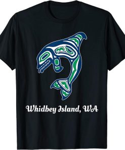 Green Native American Whidbey Island WA Killer Whale T-Shirt